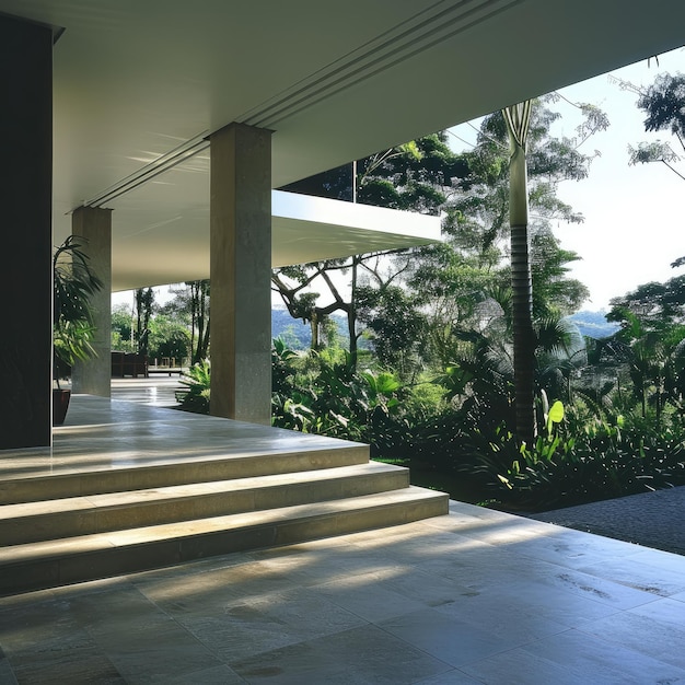 現代的なインテリアデザイン - 日光と自然の光で室内デザイン - 自然のタッチ