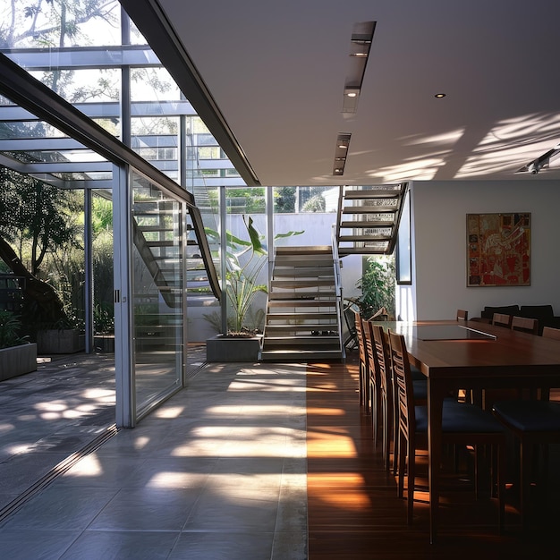 Современный дизайн интерьера дома Декорация с дневным естественным светом Дизайн интерьера дома в комнате