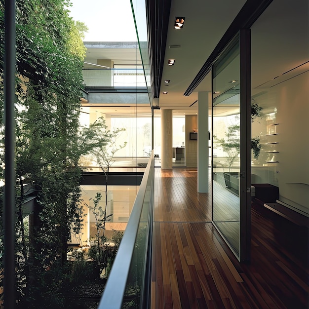 現代的なインテリアデザイン - 日光と自然の光で室内デザイン - 自然のタッチ