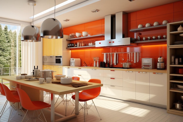 modern Interior of a kitchen
