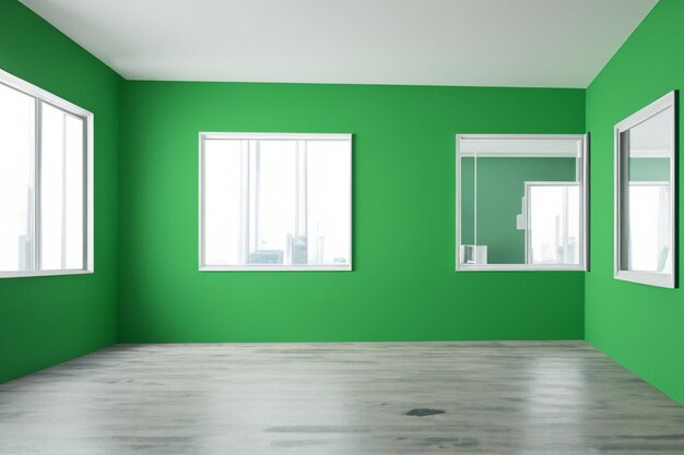 Modern interior room green