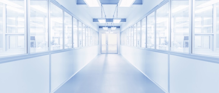 Photo modern interior of science laboratory