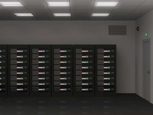 Современный интерьер серверной комнаты