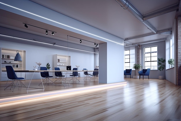 Modern Interior space 3D render