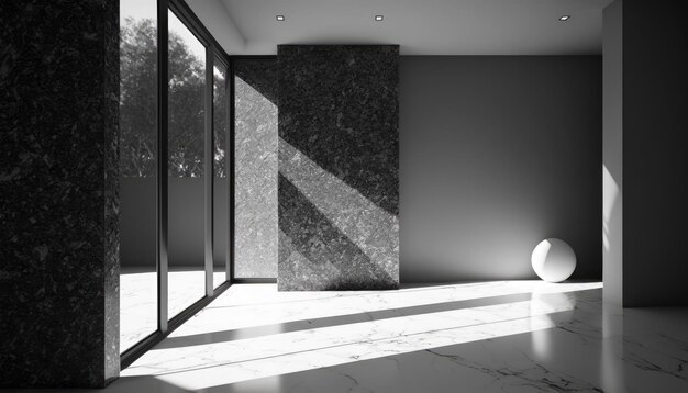 modern interior wall. generative ai