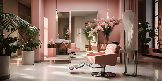 Photo modern interior women beauty salon 3d render