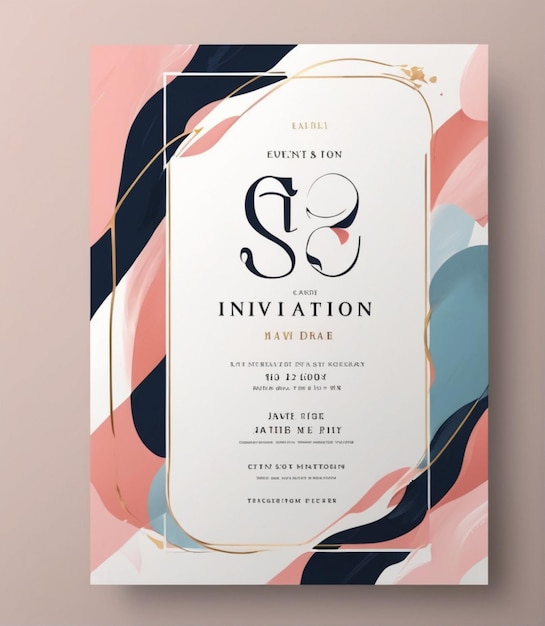 Foto modern invitation business flyer eleva il tuo evento con la perfezione del design astratto.