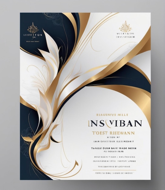 Photo modern invitation business flyer elevate your event with abstract design perfection