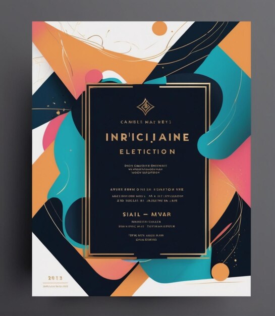 Photo modern invitation business flyer elevate your event with abstract design perfection