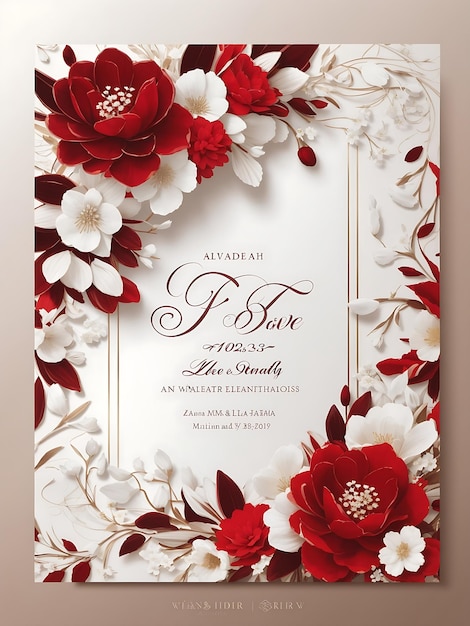 Photo a modern invitation card