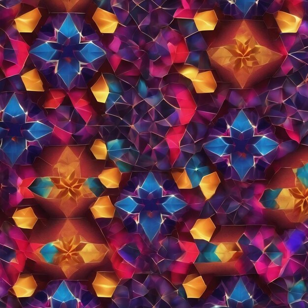 Modern kaleidoscope hexagonal pattern geometric design cloth pattern