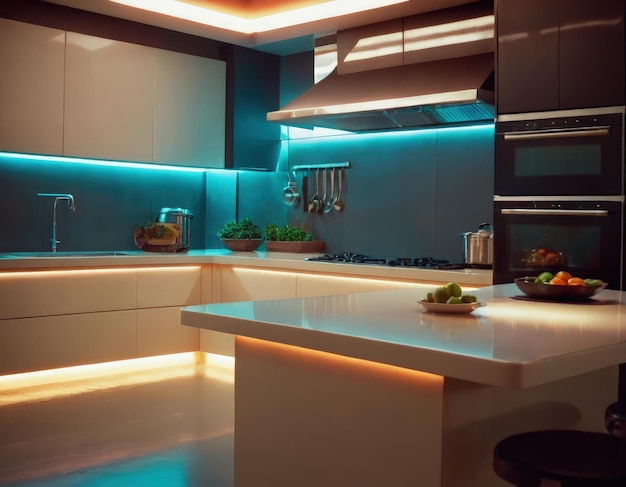 modern kitchen interior ai generative