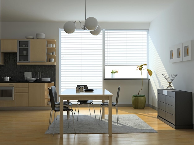 Modern kitchen interior