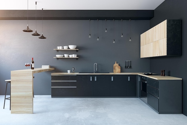 Modern kitchen interior