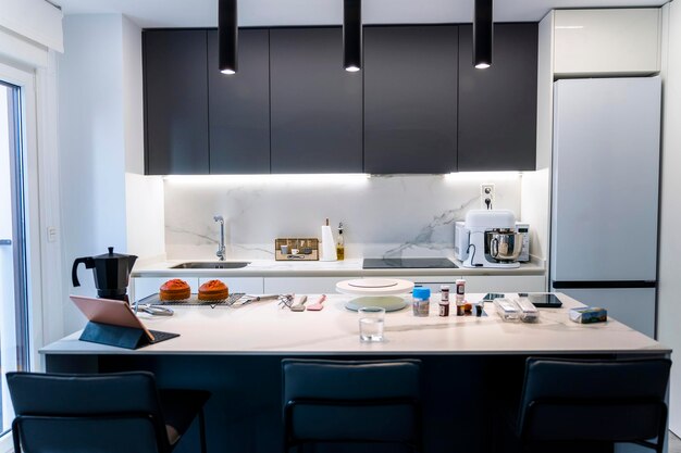 Modern kitchen ready for family cooking