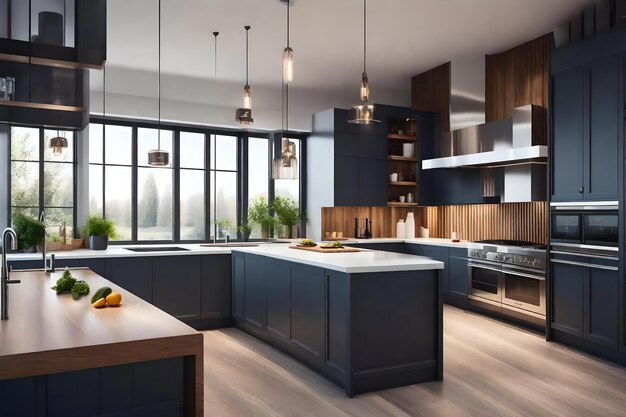 Modern kitchen room