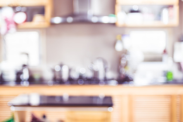 Modern kitchen with bokeh light