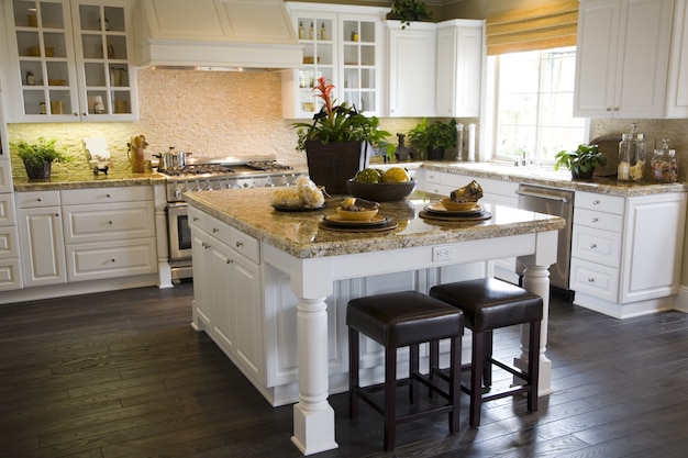 Modern Kitchen with a hardwood floor