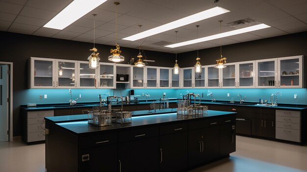 modern laboratorium voor interieurwetenschap met verlichting van gateway