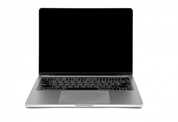 Modern laptop computer isolated on the white background