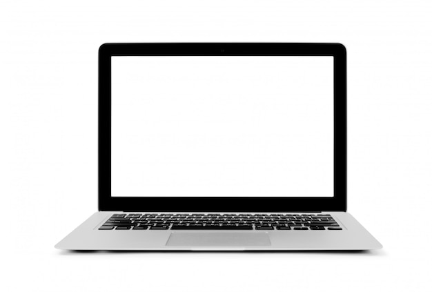 Modern laptop computer isolated on the white background