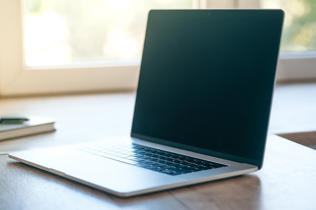 Modern laptop on the desk