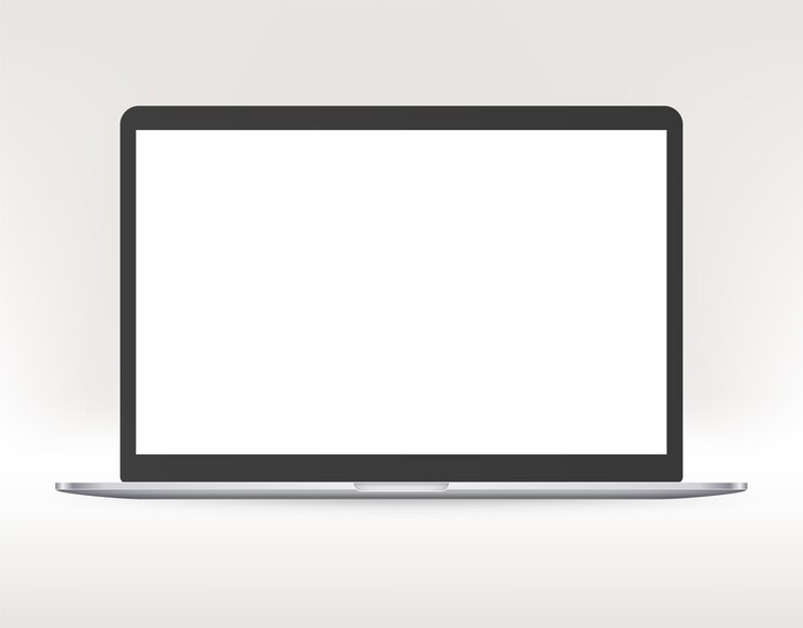 Photo modern laptop mockup isolated on white background