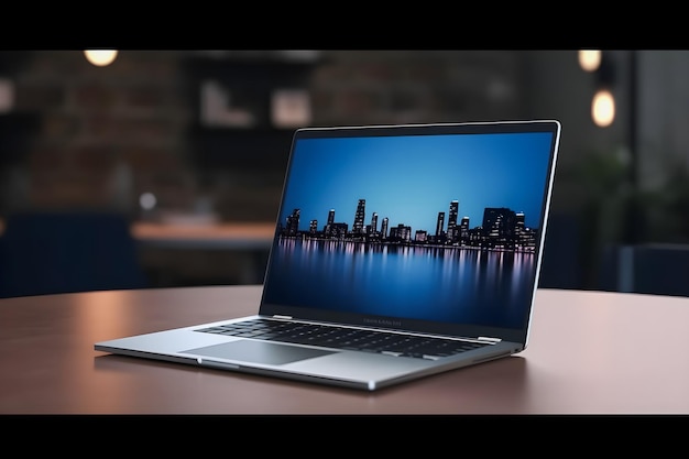 Modern Laptop Mockup Trendy achtergrond Realistisch en hoogwaardig ontwerp voor marketingsucces