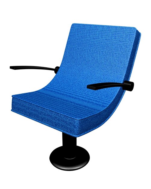 Photo modern leather armchair blue