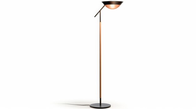 Modern LED Floor Lamp on White Background