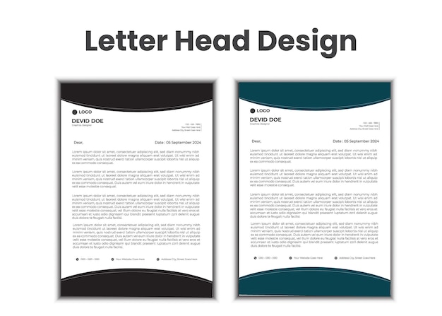 Photo modern letterhead corporate letterhead letter head professional letterhead busine