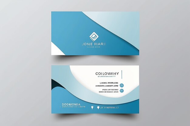 Modern light blue business card template