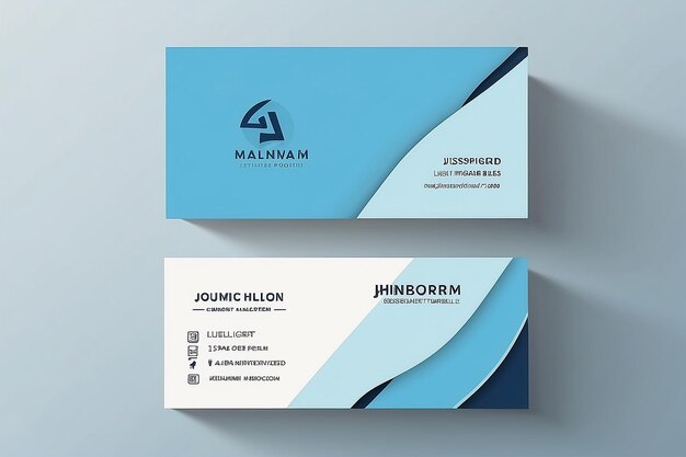 Modern light blue business card template