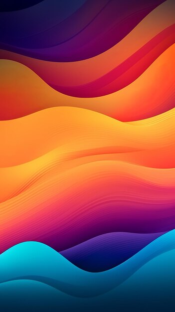 Modern line art brochure with blue abstract waves background bright on dark background for wallpaper design Abstract digital background Gradient background