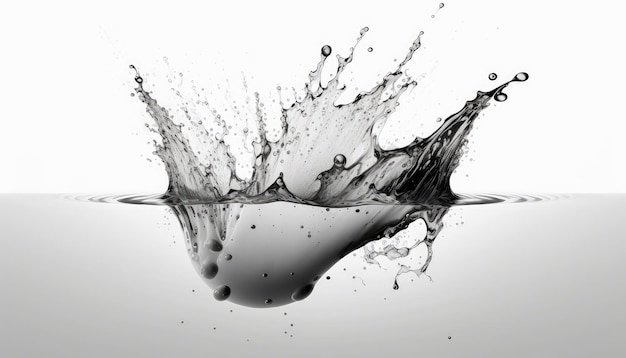 Modern liquid splatter abstract wallpaper with smooth motion generative ai