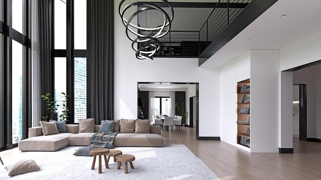 Modern living interior