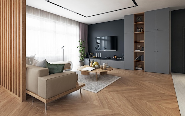 Modern living interior