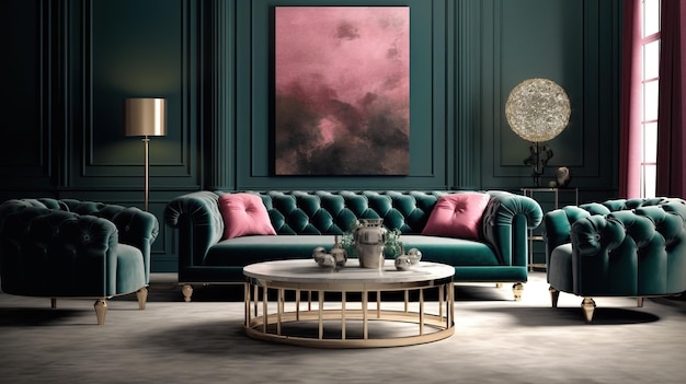 modern living room artworks
