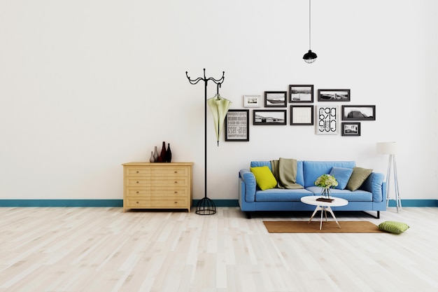 Modern living room combination renderings