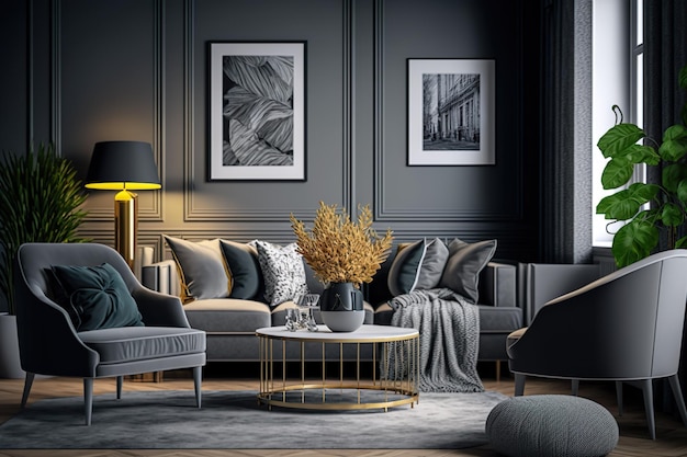 Premium AI Image | modern living room design