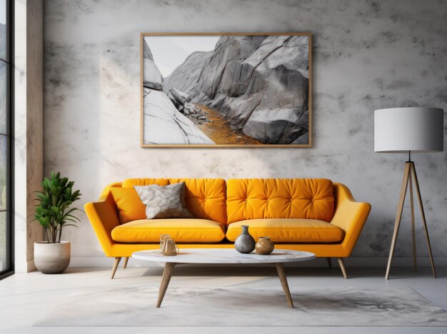 Modern living room Illustration AI GenerativexA