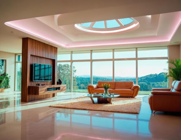 modern living room interior ai generative