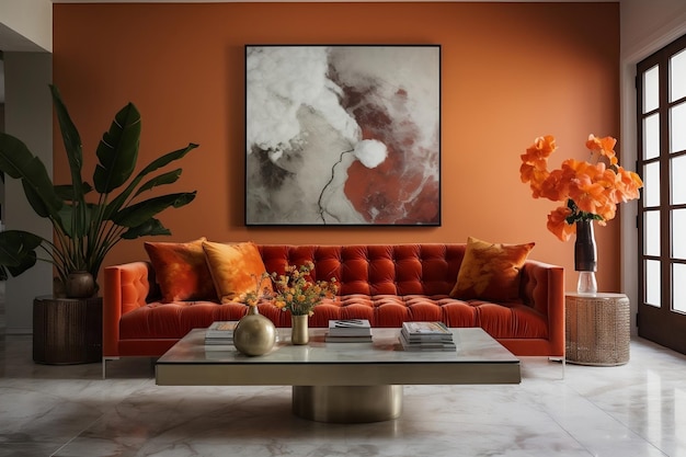 Modern living room interior design Generative Ai