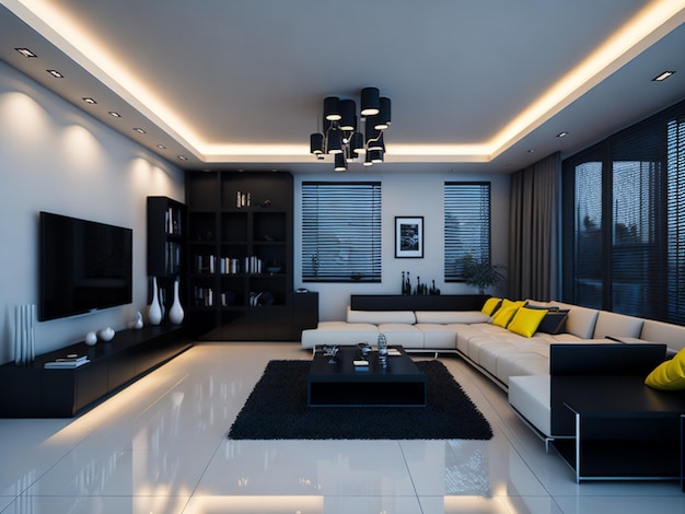 Modern living room interior design