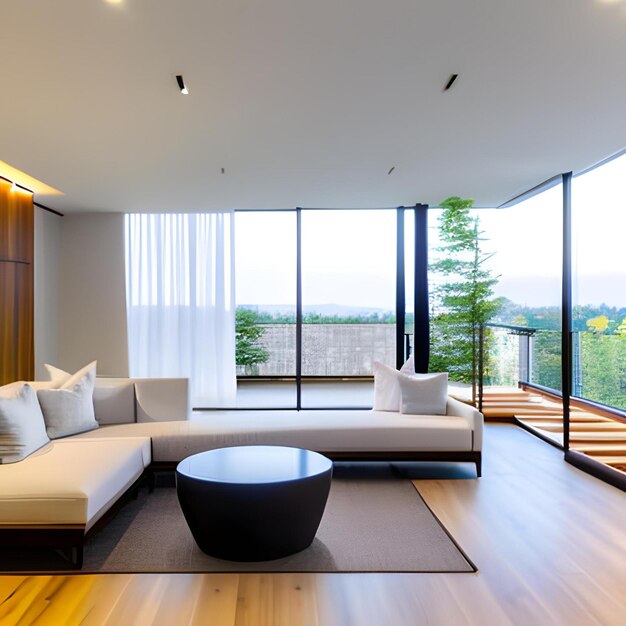 A modern living room interior design