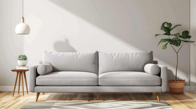 Photo modern living room interior generative ai