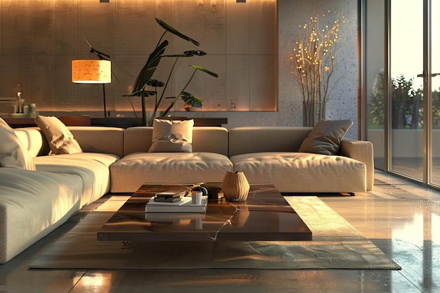 Modern living room interior Modern living room interior