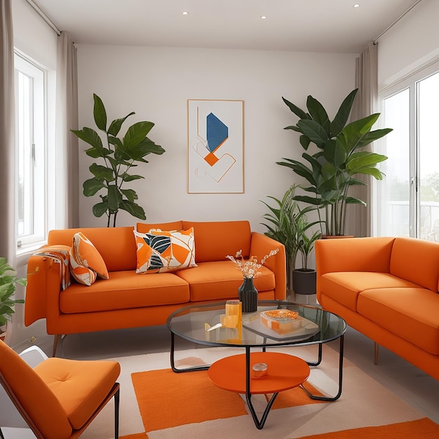 Premium Ai Image Modern Living Room