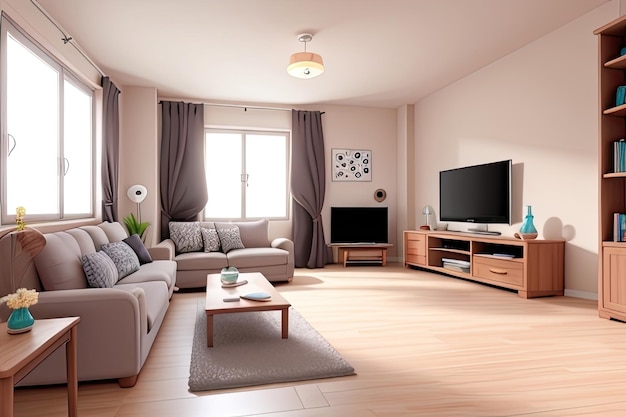 Photo modern living room interior