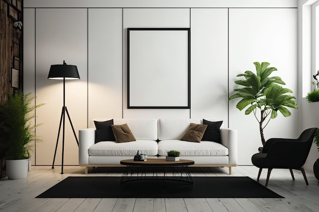 Modern living room mockup